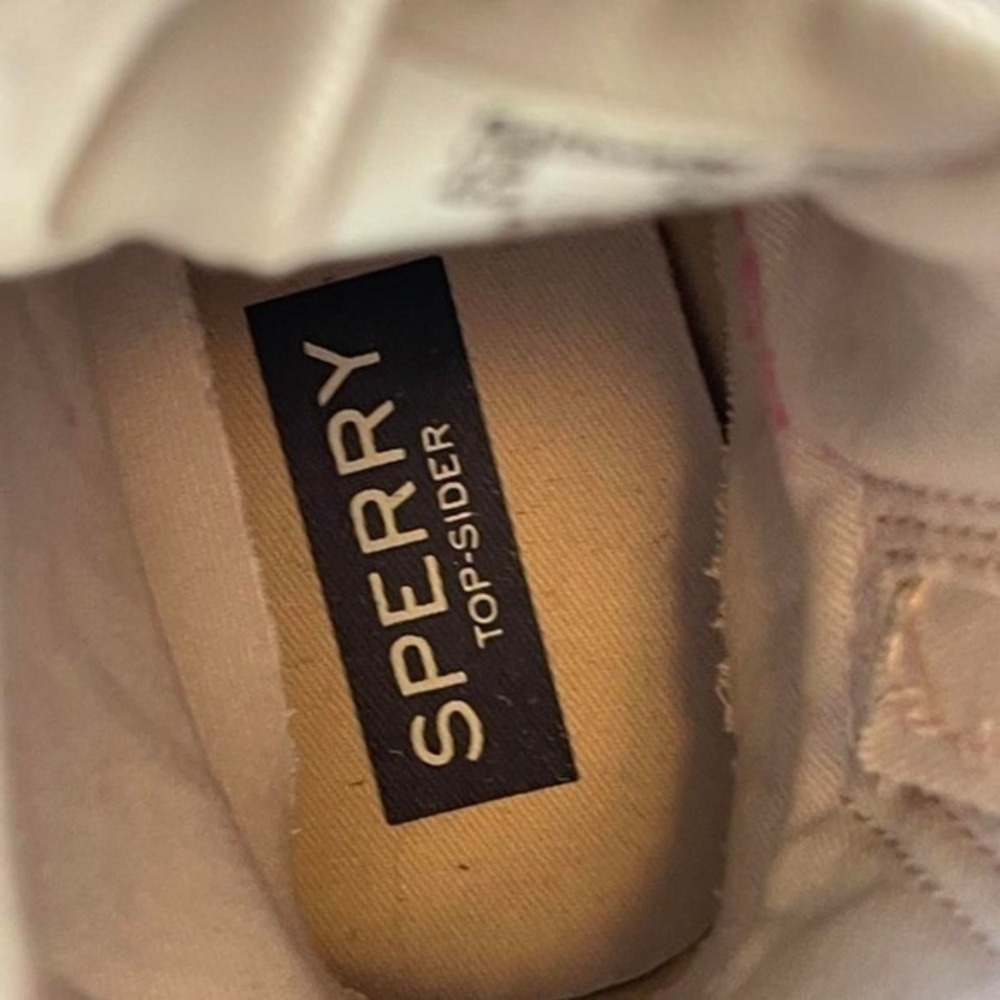 Sperry saltwater Women's Silver lavender Metallic LaceUp Waterproof Duck Boots4M - Picture 8 of 8
